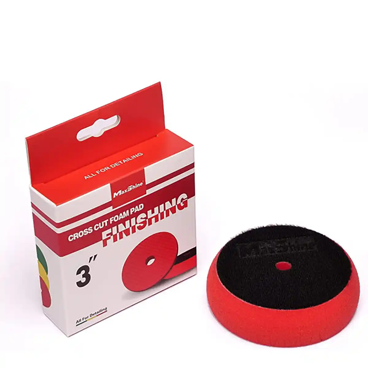 Maxshine Cross Cut Foam Pad and Red Finishing 3 Inch for Ultra-Fine